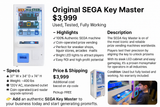 Sega Key Master Prize Vending Machine – Used
